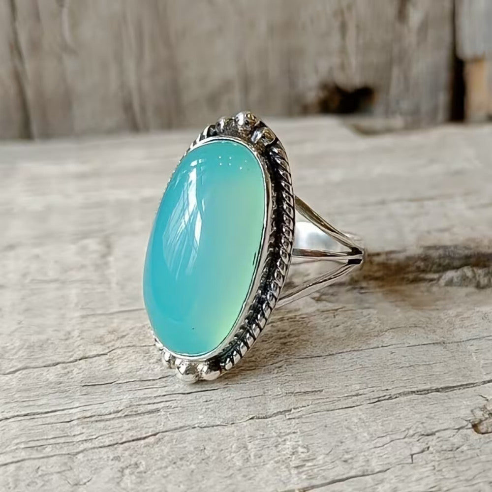 Noemi™ - Bague avec Turquoise et Bandeau Tressé