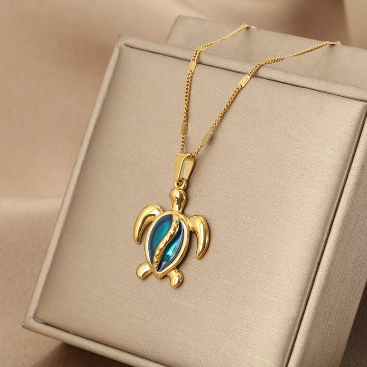Collier Tortue Bleue Rêves de l'Océan