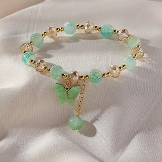 Bracelet Élastique Perlé Belle Papillon