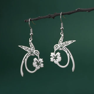Boucles d'oreilles en acier inoxydable Esprit Colibri