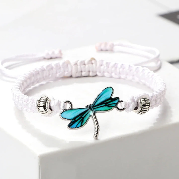 Bracelet Tissé à la Main Rêves de Libellule
