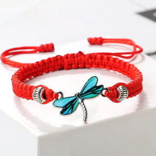 Bracelet Tissé à la Main Rêves de Libellule