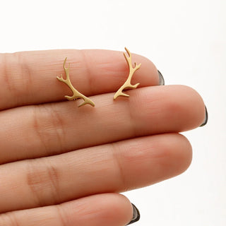 Boucles d'oreilles en bois de cerf