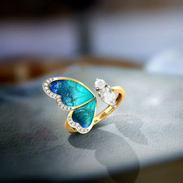 Bague Rêves de Papillon Bleu