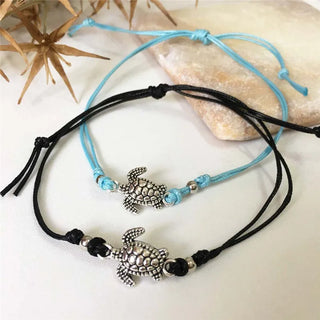 Bracelet Cheville en Cuir de Tortue de Mer