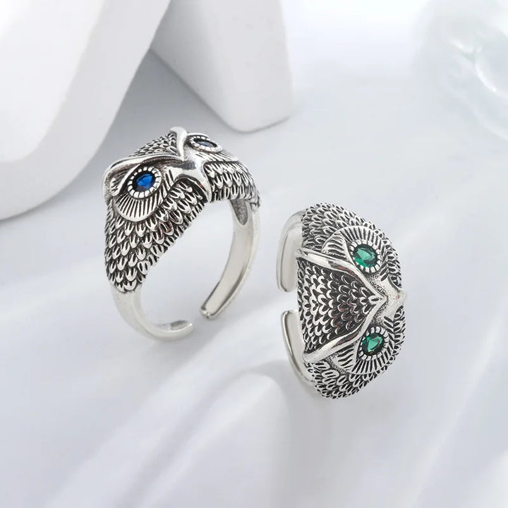 Bague Hibou en Argent Sterling