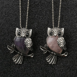 Pendentif Sagesse Hibou en Cristal