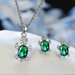 Collier de Tortue de Mer Magnifique avec Boucles d'Oreilles Bonus – Offre Limité