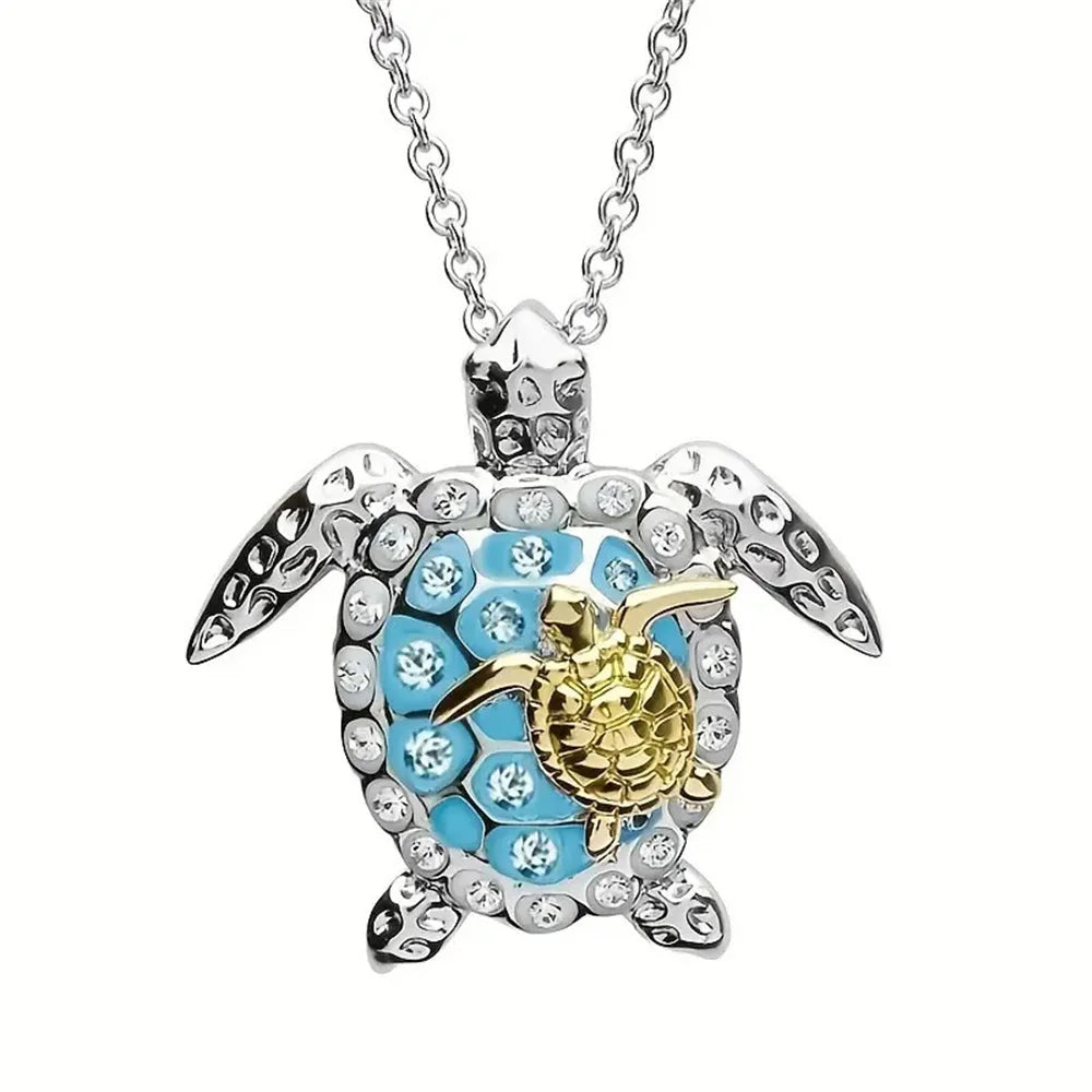 Pendentif Tortue de Mer - Argent Vintage