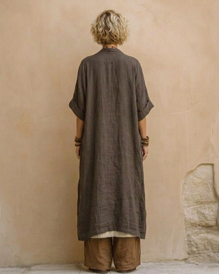 Giulia™ | Ensemble Bohémien Nomade 3 Pièces en Gris Foncé et Marron avec Motif Tribal