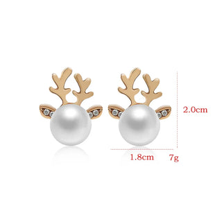 Boucles d'oreilles en perles de renne de Noël