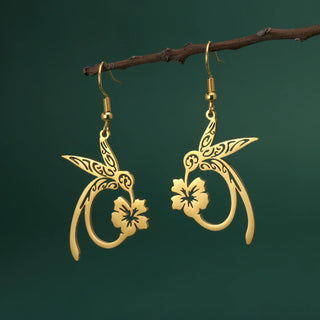 Boucles d'oreilles en acier inoxydable Esprit Colibri