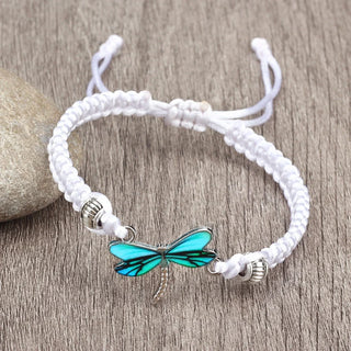 Bracelet Tissé à la Main Rêves de Libellule
