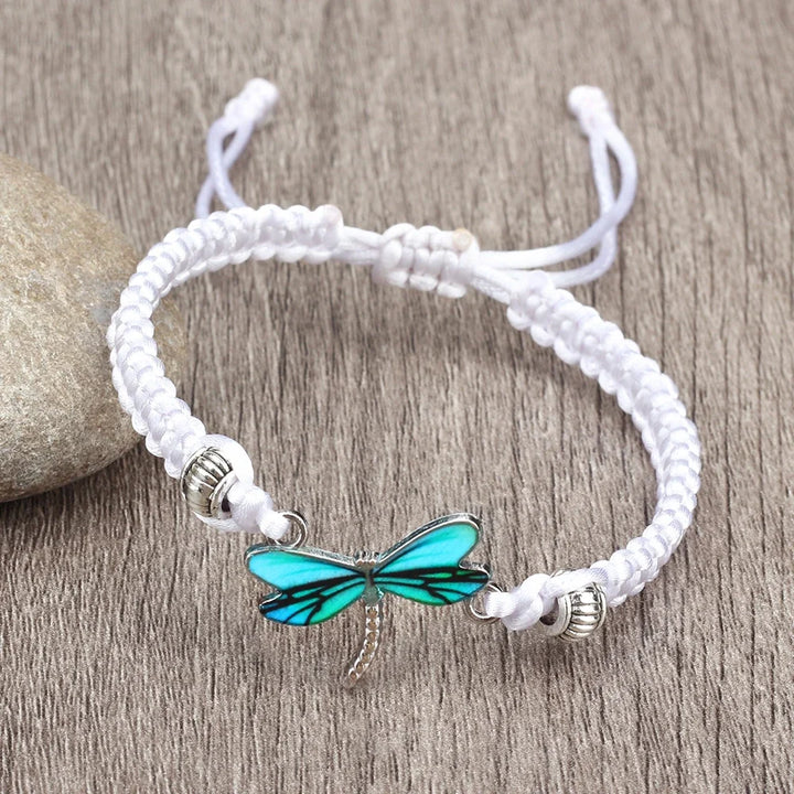 Bracelet Tissé à la Main Rêves de Libellule