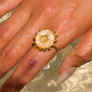 Bague Déclaration Coquillage Étoile de Mer