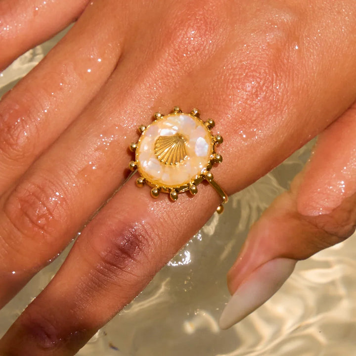 Bague Déclaration Coquillage Étoile de Mer