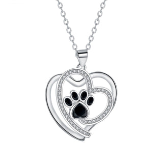 Collier Clavicule avec Motif de Patte Mignonne