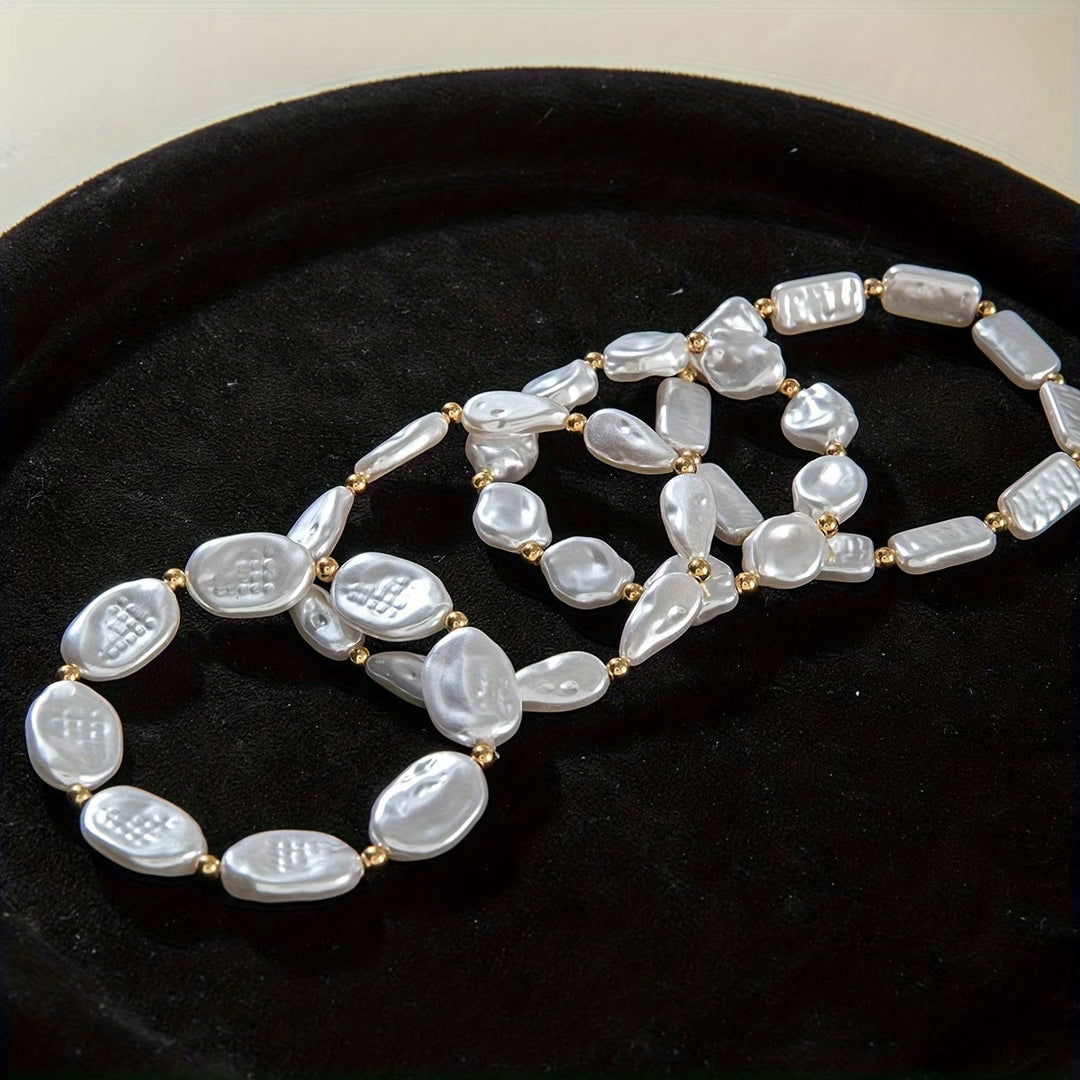 Ensemble de 4 Bracelets avec Perles