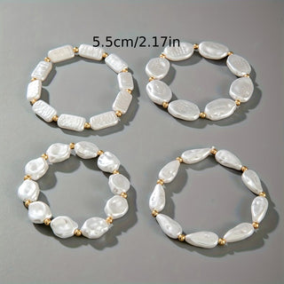 Ensemble de 4 Bracelets avec Perles