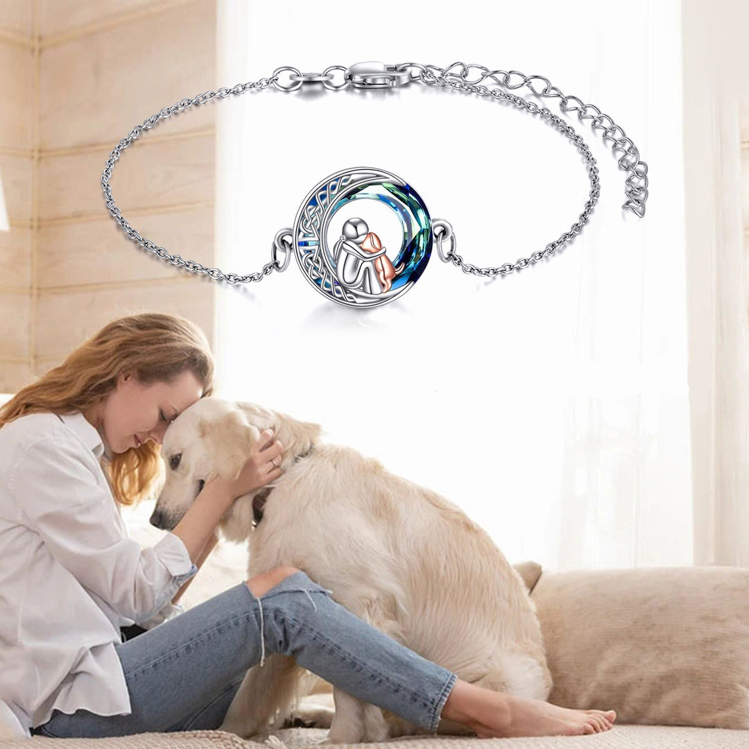 Bracelet à Charms pour Chien en Argent Sterling Ajustable
