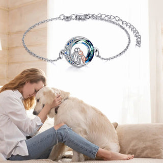 Bracelet à Charms pour Chien en Argent Sterling Ajustable