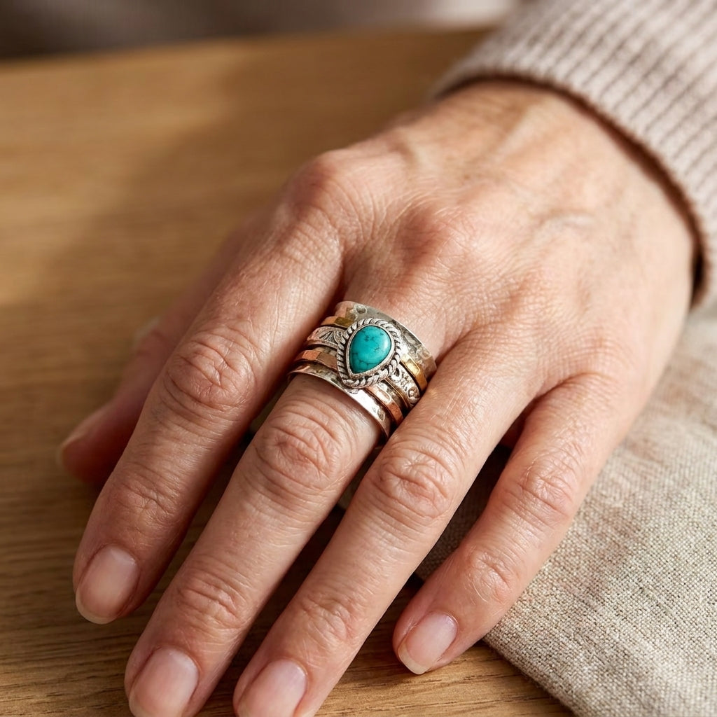 Azzurra™ - Bague Déclaration avec Turquoise Ovale