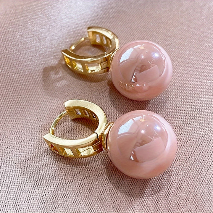 Boucles d'oreilles en Perle Rose