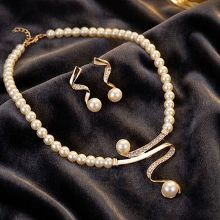 Ensemble de Bijoux Élégant avec Perles