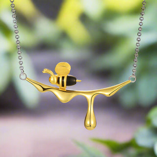 Collier Miel Qui Goutte & Abeille