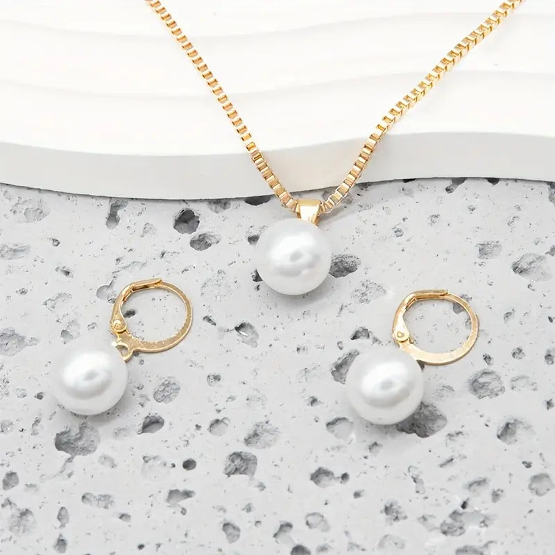 Ensemble de Collier Élégant et Gracieux avec Perles