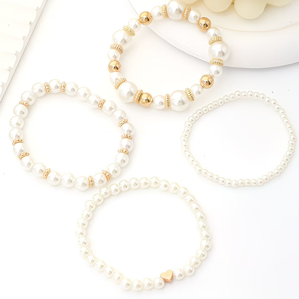 Set de Bracelets Empilables en Perles de 4