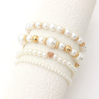 Set de Bracelets Empilables en Perles de 4