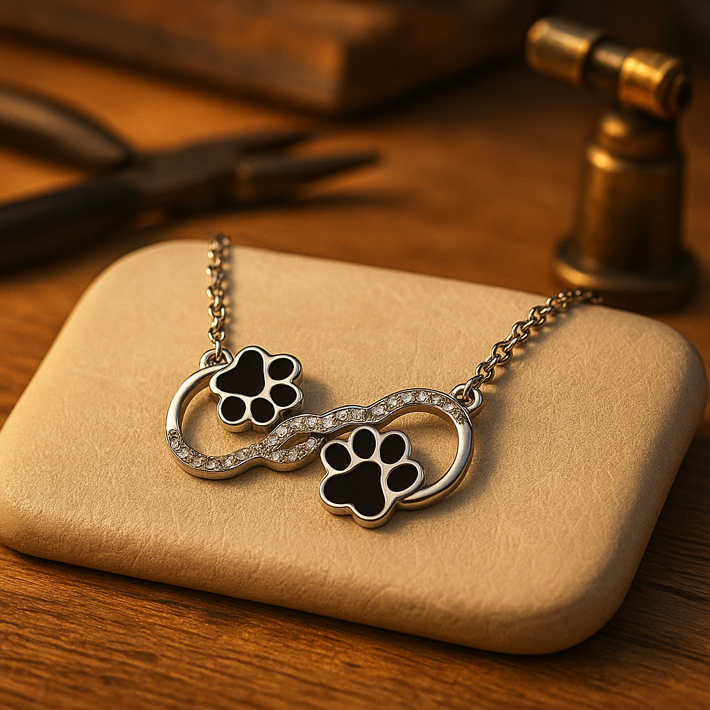 Collier Pendentif Symbole Infini avec Zirconia