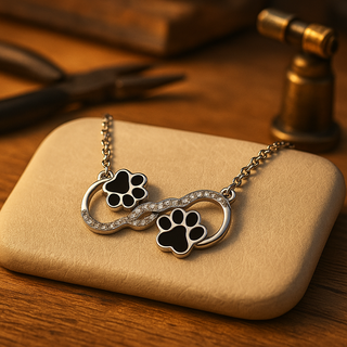 Collier Pendentif Symbole Infini avec Zirconia