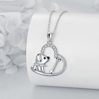Collier pour Chien avec Pendentif en Forme de Cœur