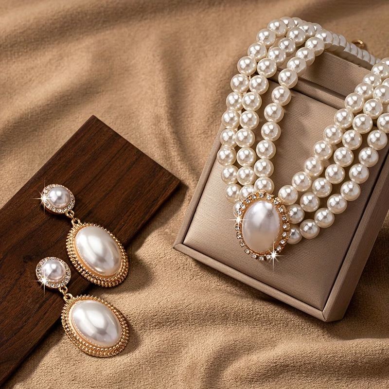Ensemble de Bijoux avec Perles Classiques