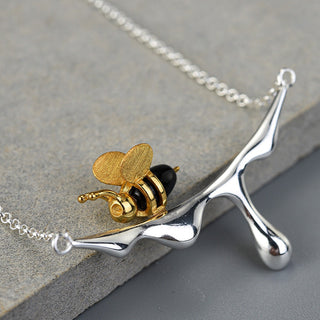 Collier Miel Qui Goutte & Abeille