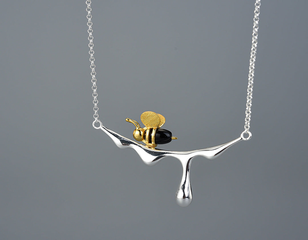 Collier Miel Qui Goutte & Abeille