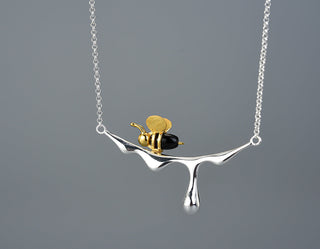 Collier Miel Qui Goutte & Abeille