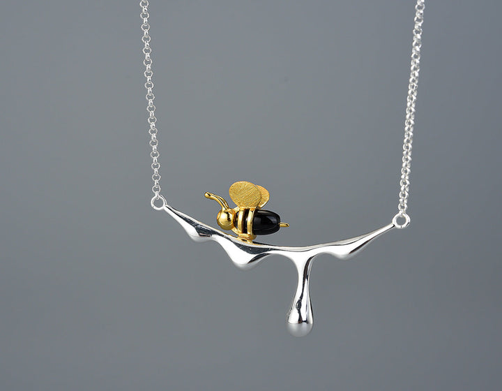 Collier Miel Qui Goutte & Abeille