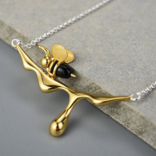 Collier Miel Qui Goutte & Abeille