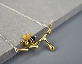 Collier Miel Qui Goutte & Abeille