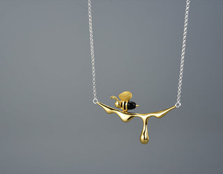 Collier Miel Qui Goutte & Abeille