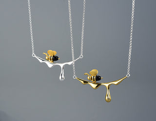 Collier Miel Qui Goutte & Abeille