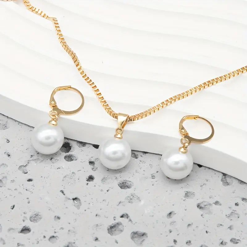 Ensemble de Collier Élégant et Gracieux avec Perles