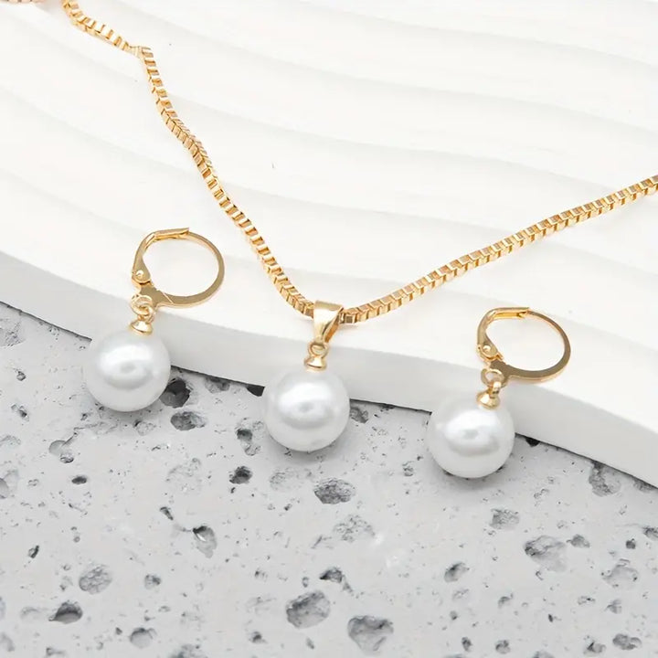 Ensemble de Collier Élégant et Gracieux avec Perles