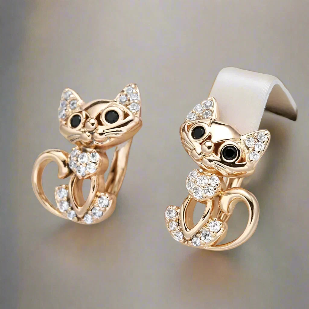 Boucles d'oreilles élégantes en zircon