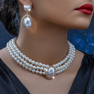 Ensemble de Bijoux avec Perles Classiques