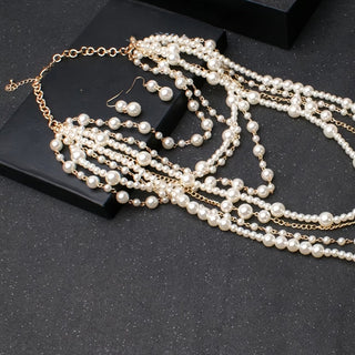 Ensemble de Déclaration en Perles Multi-Couches Boho