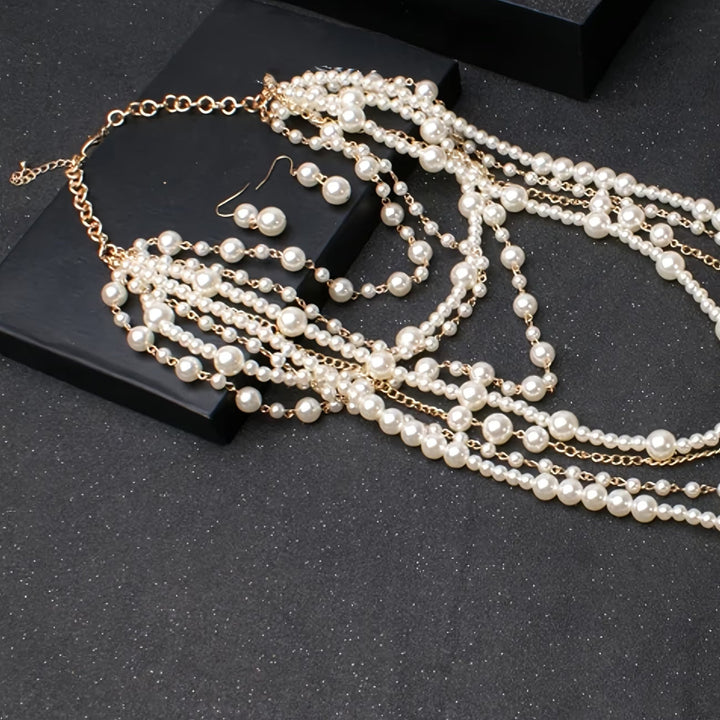 Ensemble de Déclaration en Perles Multi-Couches Boho